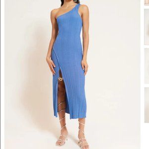 Cult Gaia Gracie Ribbed One Shoulder Dress